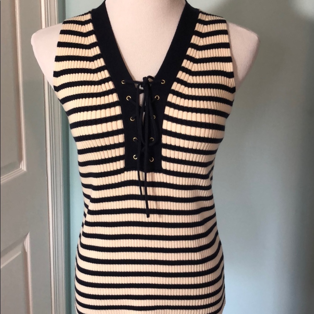 J Crew Lace Up Sweater Tank